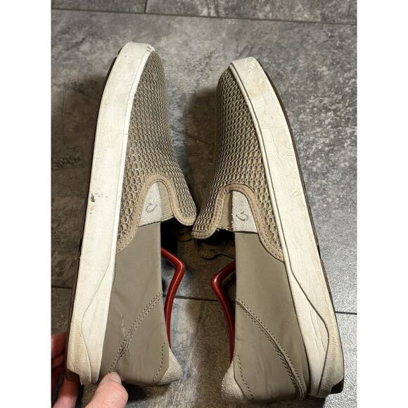 Olukai Lae'Ahi Tan Beige Slip On Shoes Sneakers Mens Size 8.5 Casual Comfort - Picture 5 of 8